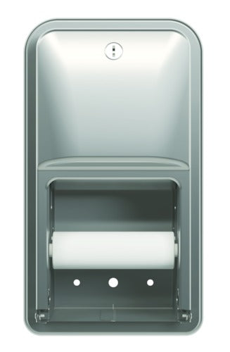 Bradley 5A00-000000 Toilet Tissue Dispenser, Recessed, Dual, Toilet Paper Dispensers