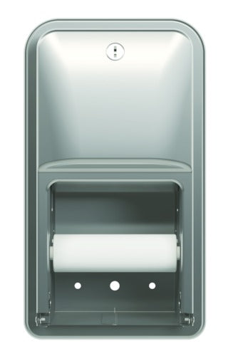 Bradley 5A00-000000 Toilet Tissue Dispenser, Recessed, Dual