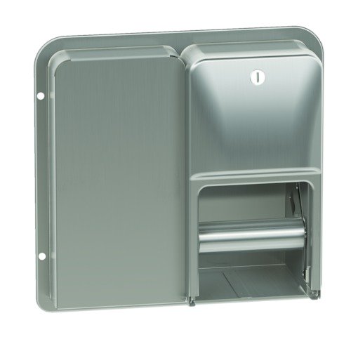 Bradley 5A20-000000 Toilet Tissue Dispenser, Partition, Dual, Toilet Paper Dispensers