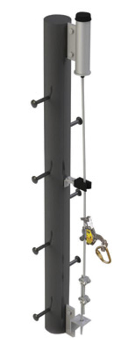3M DBI SALA DBI/SALA 6100015 Lad-Saf Galvanized Bottom Bracket (For Use With Curved Ladder Systems), Lad-Saf Swaged Cable