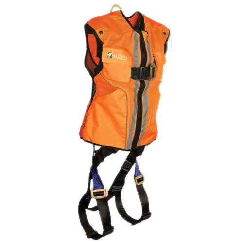 Falltech 70152X3XO Vest Harness Construction Grade 1D Standard Non-Belted Orange 2X/3X MB/MB