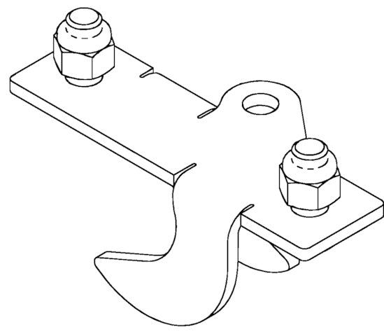 3M DBI SALA DBI/SALA 7400089 SecuraSpan Perpendicular I-Beam HLL Stanchion Intermediate Bracket, Lifelines Accessories