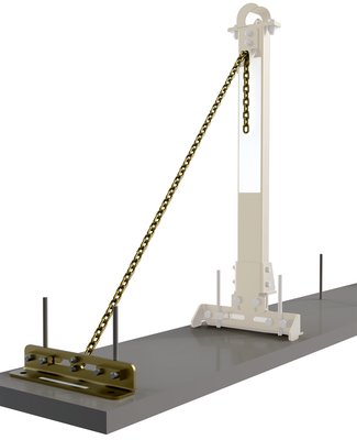 3M DBI SALA DBI/SALA 7400214 SecuraSpan Rebar/Shear Stud HLL Tie-Back Base with Chain, Lifelines Accessories