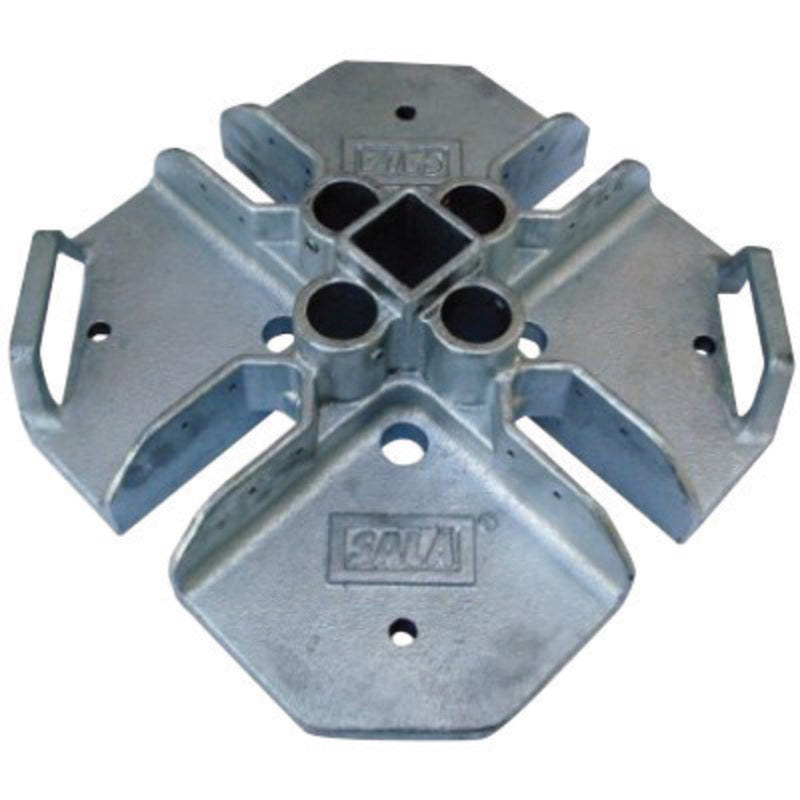 3M DBI SALA DBI/SALA 7900060 18 Sayfline Portable Galvanized Steel Guardrail Base (8 X 8 Mounting Plate, For Use With Portable Guardrail System)