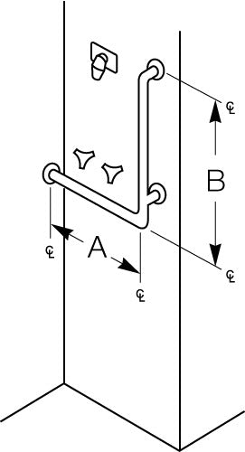 Bradley 8120-0321830 Grab Bar- Concealed- 1-1/2 OD x 18 x 30, Grab Bars