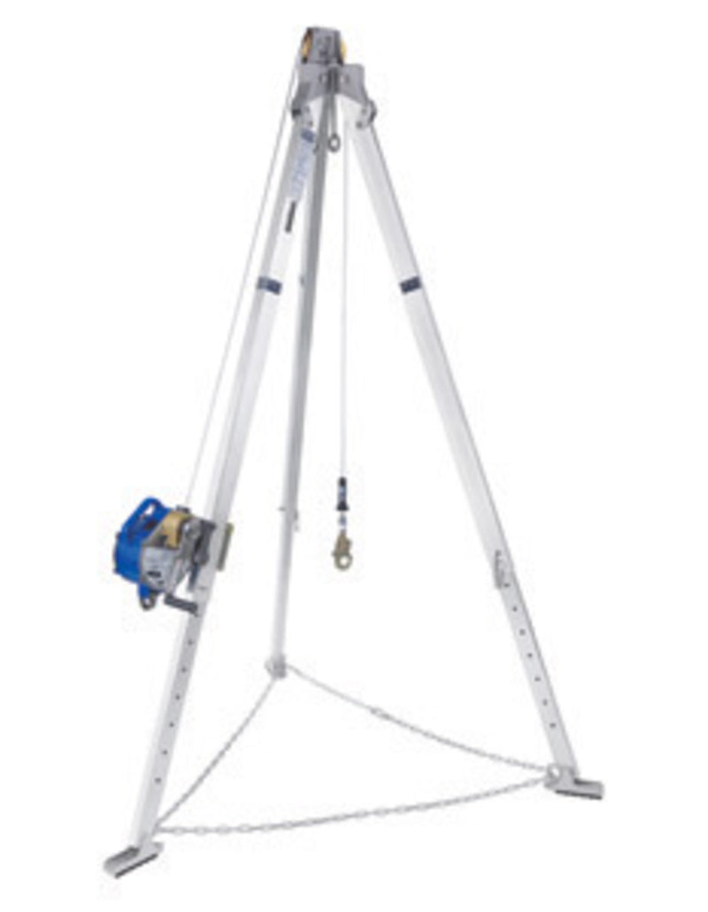 3M DBI SALA DBI/SALA 8301034 7' Advanced Sealed-Blok 3-Way SRL Aluminum Tripod With 85' Galvanized Steel Wire Rope, Mounting Bracket, And Carrying