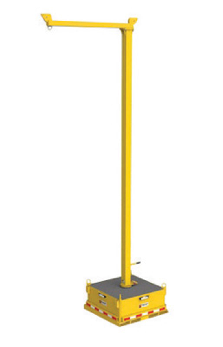 3M DBI SALA DBI/SALA 8530606 20' FlexiGuard SafRig Single Worker Temporary/Portable Steel Jib Fall Arrest System With Concrete Filled Counterweight