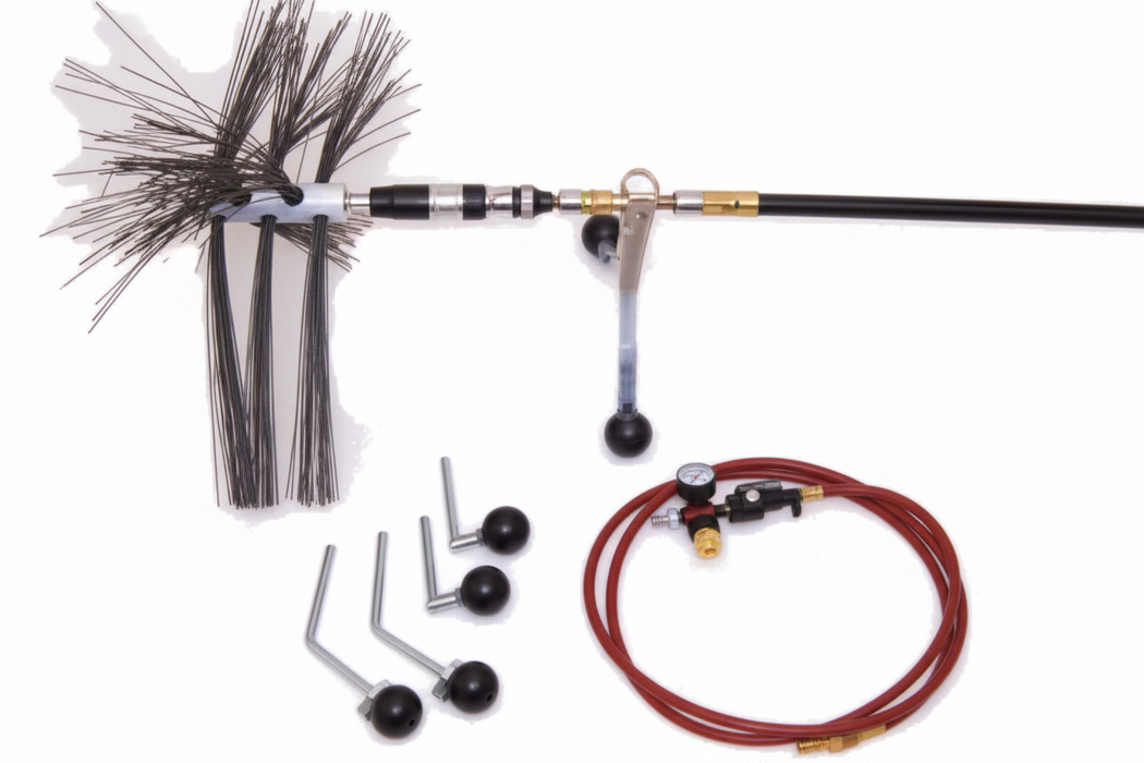 Nikro Industries Inc. 860270 Nikro Commercial Pneumatic Rotary Brush System w/ Guide