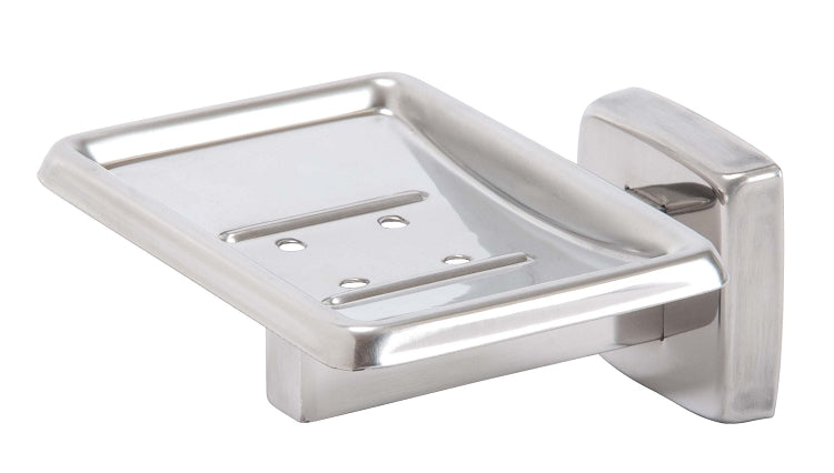 Bradley 9015-000000 Soap Dish, Polished Stainless, Surface Mount, Soap Dishes