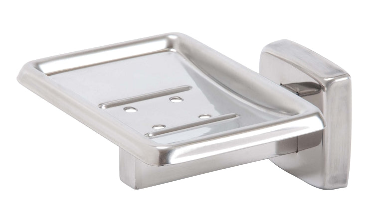 Bradley 9015-000000 Soap Dish, Polished Stainless, Surface Mount