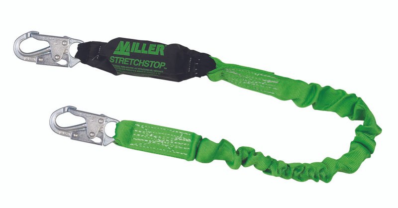 Miller 913SS-Z7/6FTGN Stretchstop 6' Webbing Lanyard, Shock-Absorbing Lanyard