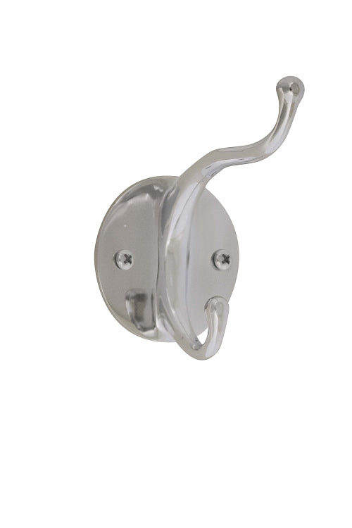 Bradley 914-000000 Robe Hook, Chrome Plated Brass, Dbl, Hooks