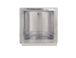 Bradley 9353-000000 Soap Dish, Recessed, Satin Stainless, Soap Dishes