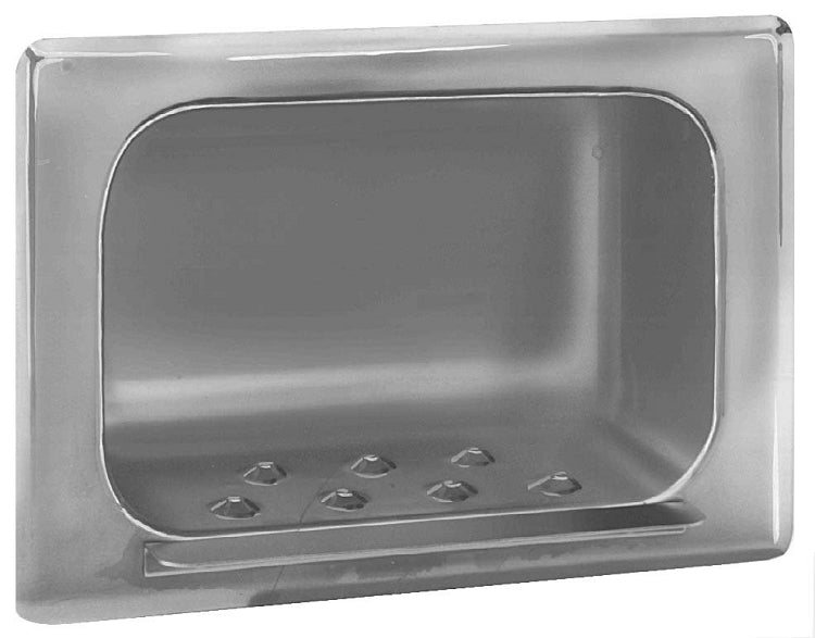 Bradley 9401-000000 Soap Dish, Recessed, Satin Stainless, Soap Dishes