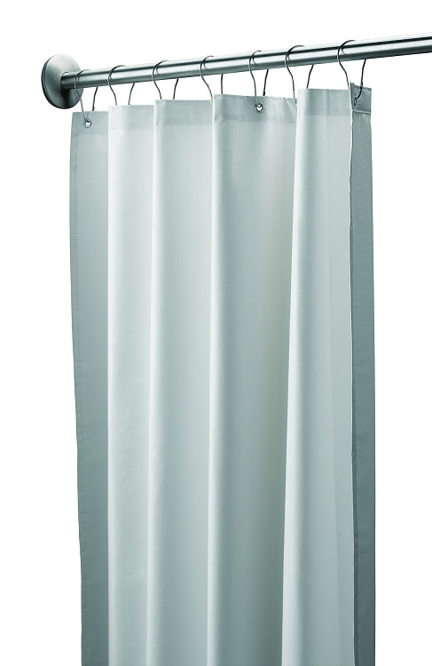 Bradley 9533-367200 Shower Curtain, Vinyl, White, Shower Curtains