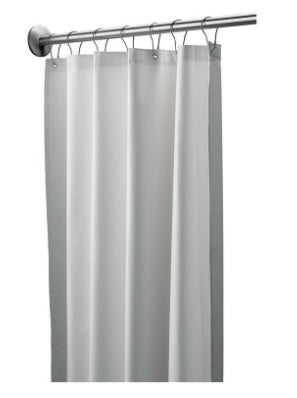 Bradley 9533-727800 Shower Curtain, Vinyl, White, Shower Curtains