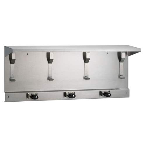 Bradley 9934-000000 Utility Shelf w/Mop & Broom Holder, Utility Shelves