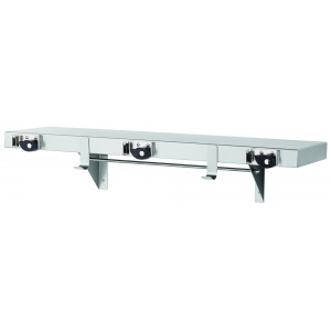 Bradley 9983-000000 Mop & Broom Holder, Stainless Steel, Utility Shelves