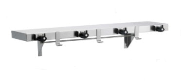 Bradley 9984-000000 Mop & Broom Holder, Stainless Steel, Utility Shelves