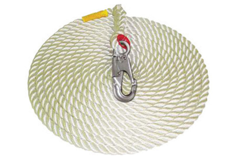 3M DBI SALA DBI/SALA AC230A1 100' Vertical 5/8 Nylon Rope Lifeline With AJ514A Carabiner, Vertical Lifelines