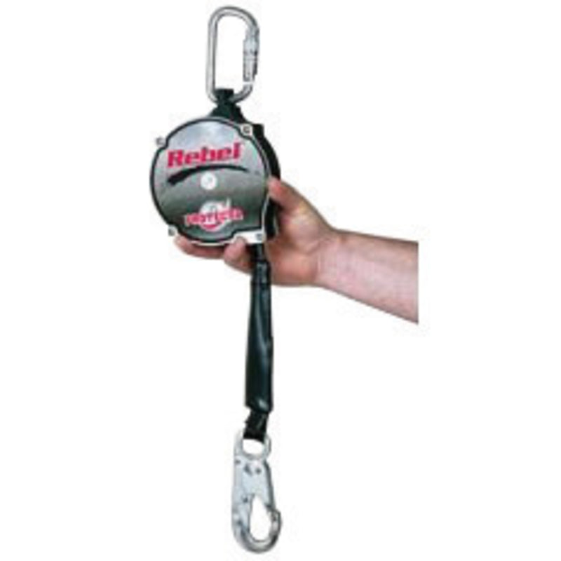 3M DBI SALA DBI/SALA AD120E 20' Protecta Rebel Self-Retracting 1 Polyester Web Lifeline With Steel Rebar Hook And Housing Carabineer, Carabiners