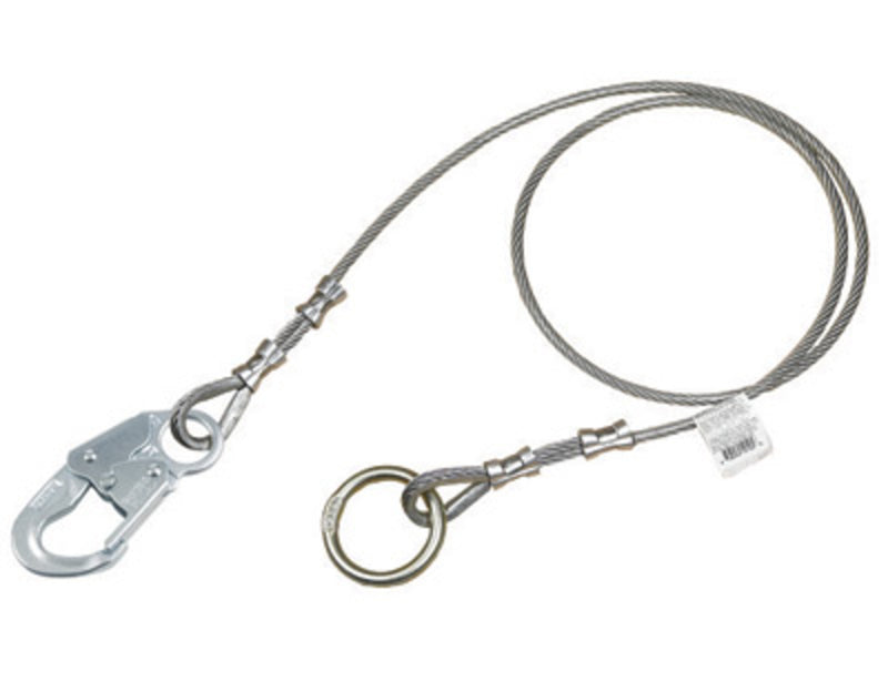3M DBI SALA DBI/SALA AJ408AG8 8' 1/4 Vinyl Coated Galvanized Cable Tie-Off Adapter With Snap Hook And O-Ring, Anchorage Connectors