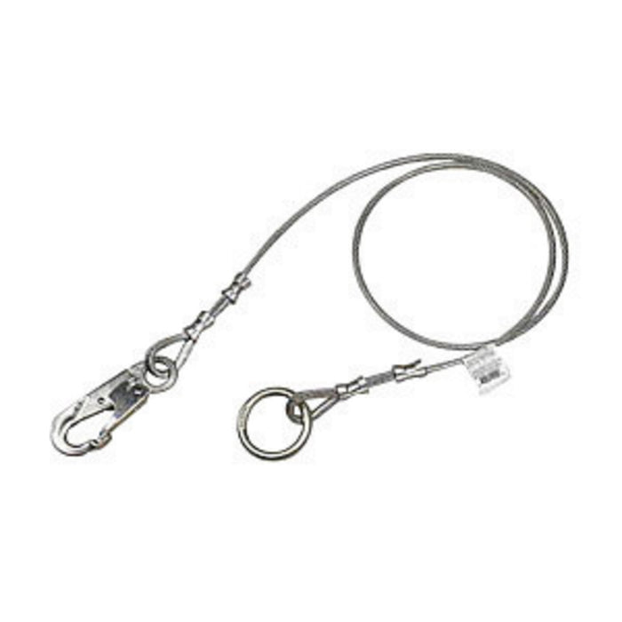 DBI/SALA AJ408AG 6' Coated 1/4 Galvanized Steel Wire Rope Wire Rope Sling With Anchor Ring, AJ520A Hook, 3 O-Ring And Thimble Eyes
