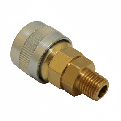 AIR SYSTEMS INTERNATIONAL QDSSL6F Socket, Schrader, 1/4 Inch Size, 3/8 Female Pipe Thread
