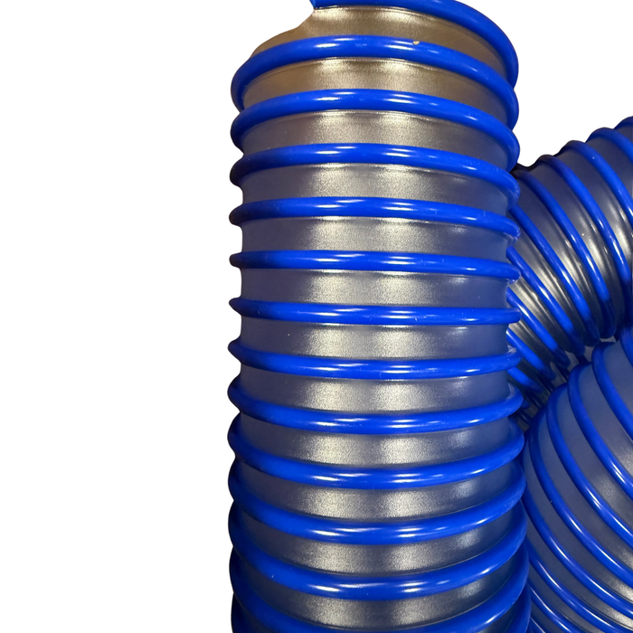 Cool Machines C6Q412 4-Inch Vacuum Hose Clear Blue Helix 50 Ft