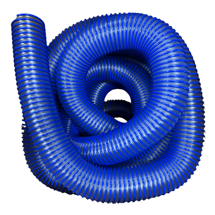 Cool Machines C6Q412 4-Inch Vacuum Hose Clear Blue Helix 50 Ft