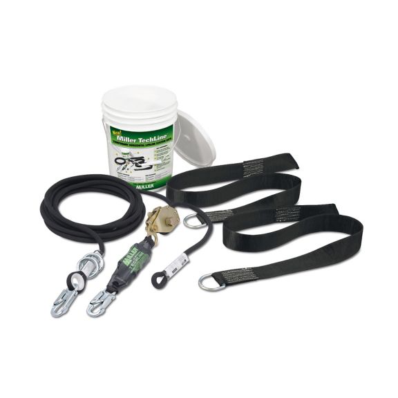 Miller Honeywell HLLR2-Z7/60FT TechLine Temporary Horizontal Rope Lifeline, Horizontal Lifelines