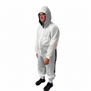 Intec 74074 COMFORT D LUX Reusable/Washable CoverallsMake it a professional product photo, 1.1 ratio, and white background, keep the bag and machine