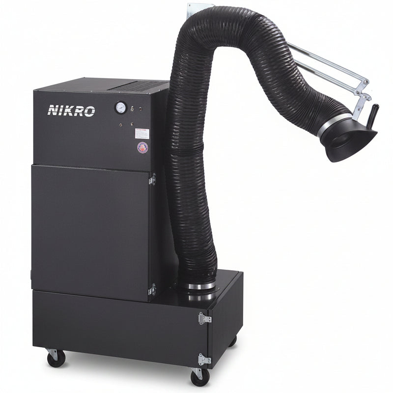 NIKRO 550099 8" x 10' Self-Supported Hood, Hose & Swivel Arm Assembly