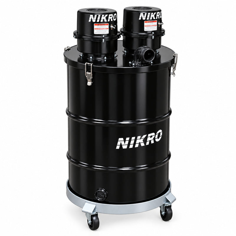 NIKRO DP55DUAL 55 Gallon Dual Motor Wet/Dry Vacuum with Tool Kit
