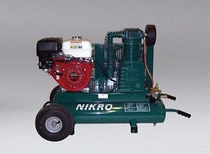 Used Nikro 860322 9HP Honda 2 Stage 175 PSI Portable Gasoline Compressor