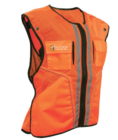 Falltech 5056 Safety Vest, Orange, Full Body Harness