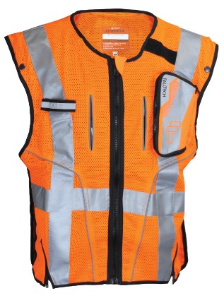 Falltech 5055 Class 2 Safety Vest, Orange, Full Body Harness
