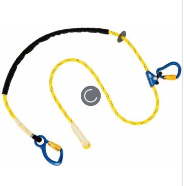 3M DBI SALA DBI/SALA 1234080 8' Adjustable Nylon Polyester Lanyard With Aluminum Carabiner And Rope Adjuster, Positioning Lanyards