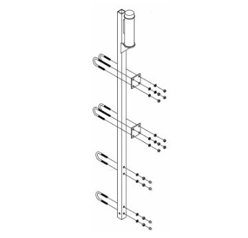 3M DBI SALA DBI/SALA 6116410 Lad-Saf Galvanized Flex Top Bracket With Energy Absorber For System Over 500' (For Flexible And Fixed Cable Ladder)