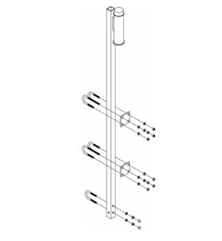 3M DBI SALA DBI/SALA 6116280 Lad-Saf Galvanized Top Bracket And Mounting Hardware, Ladder System Accessories
