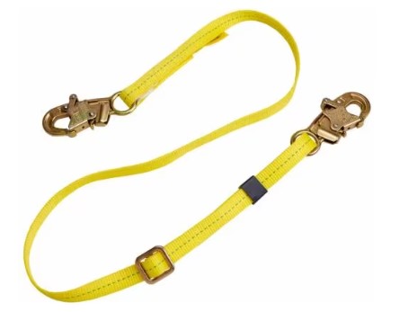 3M DBI SALA DBI/SALA 1231012 4' Polyester Web Single-Leg Adjustable Lanyard With Self-Locking Snap Hook At Each End, Positioning Lanyards