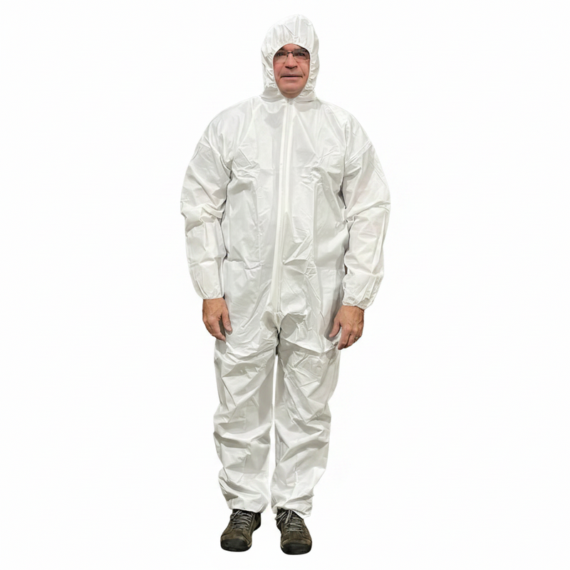 Intec 74068 Contractor Duty FORCE SHIELD Disposable Coveralls with Hood
