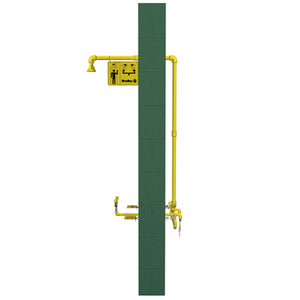 Bradley S19-310TW12 Frost Proof Wall Mounted Drench Shower Eyewash, Combination Unit