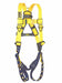 DBI-SALA 1105400 X-Large Delta positioning vest-style full body harness with back and side D-rings, parachute buckle leg straps, adjustable torso straps, and padded vest design for industrial fall protection and work positioning.