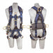 DBI-SALA 1110226 medium ExoFit XP vest-style full body harness with back and side D-rings, quick-connect chest and leg strap buckles, integrated body belt loops, and removable comfort padding for enhanced fit, comfort, and fall protection in industrial applications.
