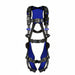 DBI-SALA 1112518 ExoFit STRATA vest-style full body harness with aluminum back D-ring, tongue buckle leg straps, PolarMesh breathable comfort padding, EZ-Link SRL adapter, and revolving torso adjusters for industrial fall protection and worker comfort.