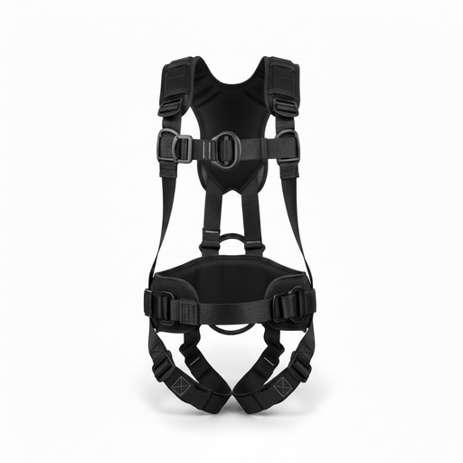 DBI-SALA 1113371 medium ExoFit NEX full body harness with back, front suspension, and side D-rings, integrated belt with pad, Duo-Lok quick-connect chest and leg strap buckles, hybrid comfort padding, and equipment loops for advanced fall protection and work positioning.