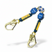 DBI-SALA 3101595 Nano-Lok extended length self-retracting lifeline with 9 ft Dyneema and polyester web lifeline, aluminum locking rebar hook, swiveling anchorage loop with carabiner, compact thermoplastic housing, and integrated energy absorber for fall protection applications.
