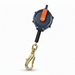 DBI-SALA 3103120 11 ft self-retracting lifeline with 1-inch nylon web, cab-mount bracket, mounting hardware, swiveling anchorage loop, and self-locking swivel snap hook designed for order picker fall protection and elevated work safety applications.