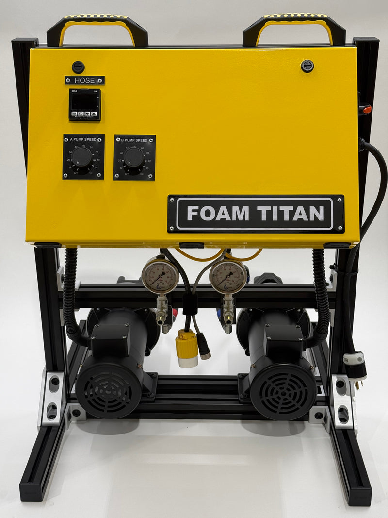 Front view of the Foam Titan spray foam machine